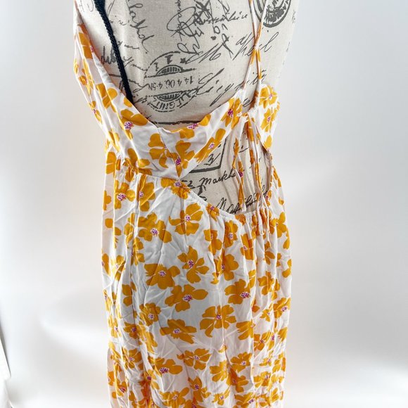COPY - All In Favor Strappy Tiered Yellow Flower Maxi Dress Size XL NWT - Picture 7 of 12
